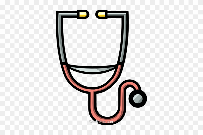 Symbol Of A Stethoscope Royalty Free Vector Clip Art - Cartoon Stethoscope #1633128