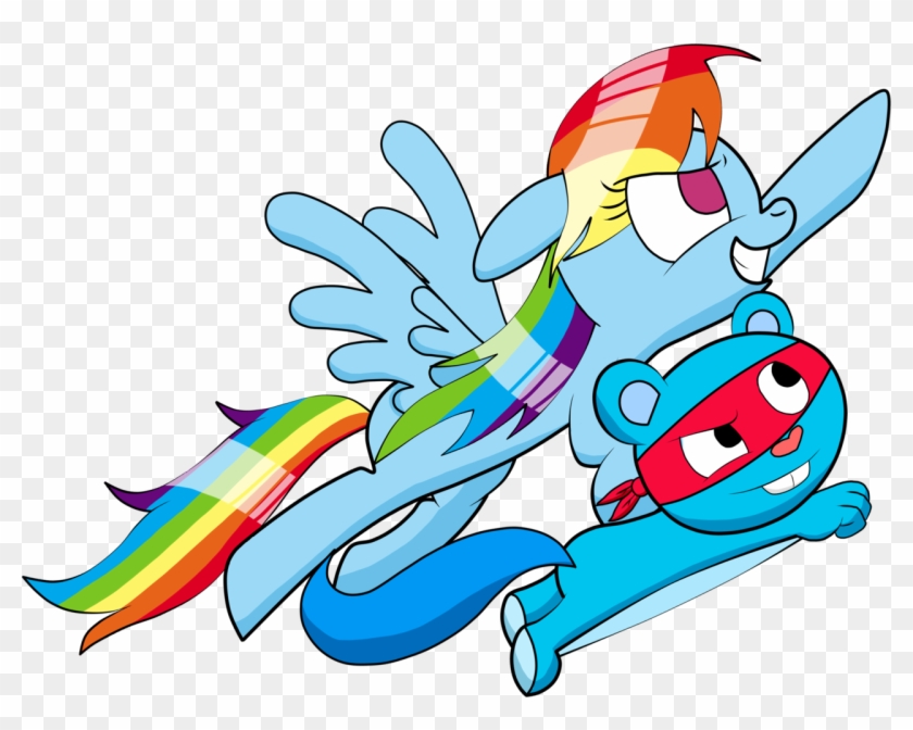 Retroneb, Crossover, Happy Tree Friends, Rainbow Dash, - Htf Splendid Love #1633231