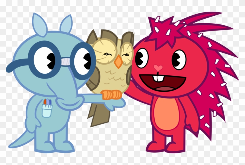 Porygon2z, Crossover, Flaky, Happy Tree Friends, Owlowiscious, - Happy Tree Friends Transparent Background #1633233