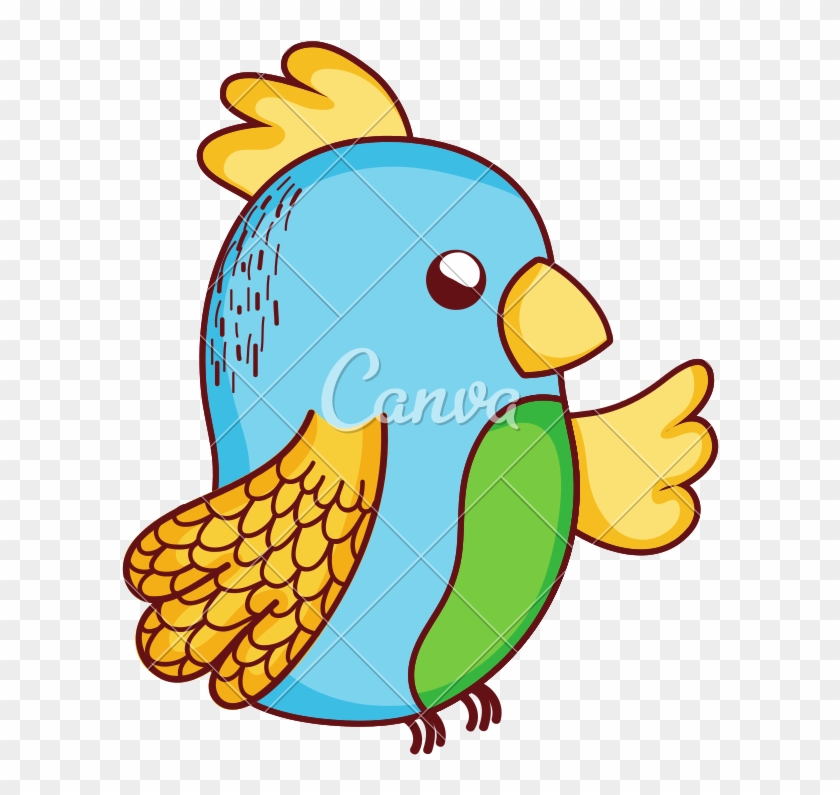 Beauty Parrot Bird Cute Animal - Parrot Doodle #1633284