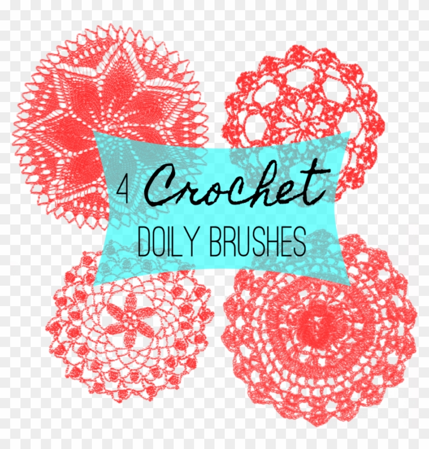 4 Crochet Doily Photoshop Brushes - Paper Rosette Clip Art #1633337