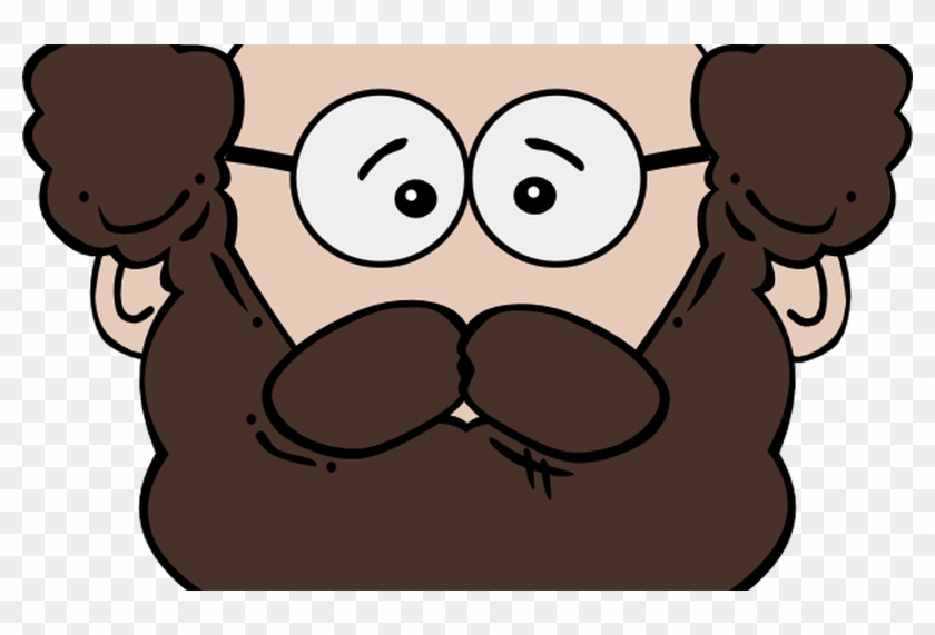 Balding Man With Mustache And Beard Clip Art At Clkercom - Old Man Face Cartoon #1633469