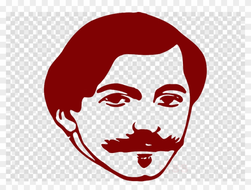 Man With Moustache Vector Clipart Moustache Beard - Social Media White Icons Png #1633473