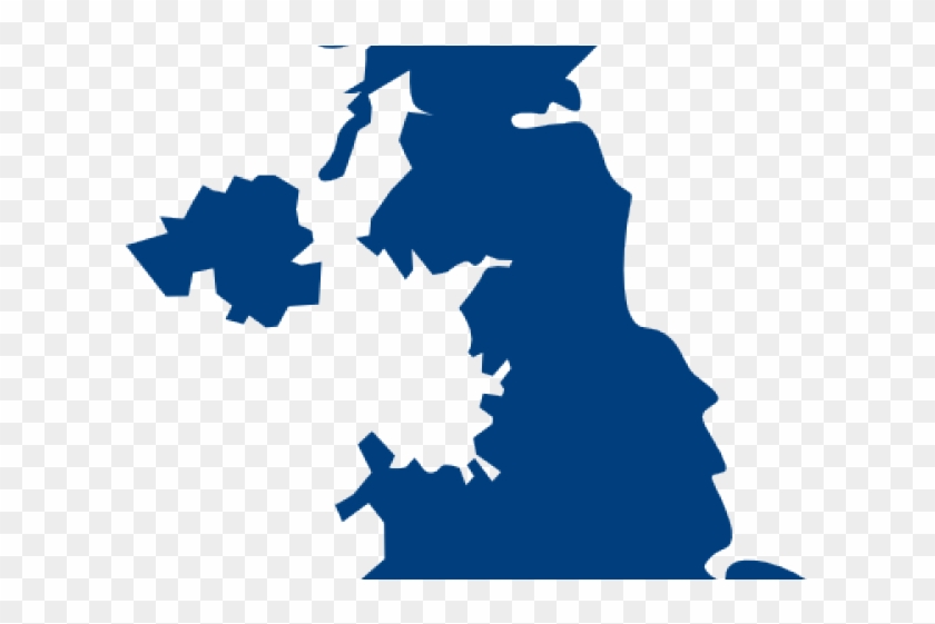 Map Clipart Britain - United Kingdom Map Silhouette #1633493