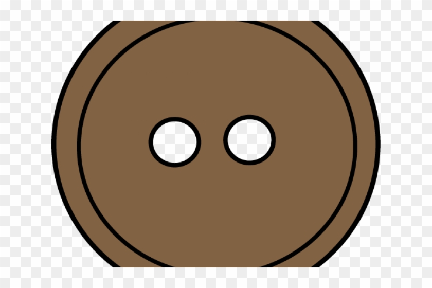 Buttons Clipart Brown - Circle #1633559