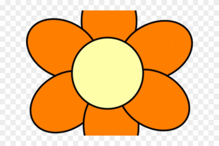 Orange Flower Clipart Catoon - ดอกไม้ การ์ตูน สี ส้ม #1633729