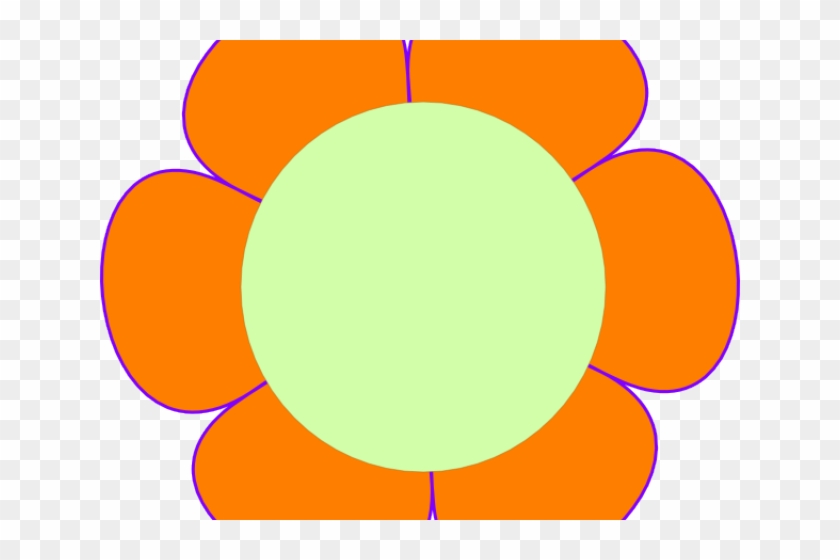 Orange Flower Clipart Large Flower - Big Flowers Clipart #1633735