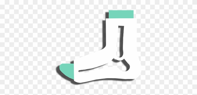 Icon Drawing Of Foot With Cast Over Ankle - Graphic Design #1633843