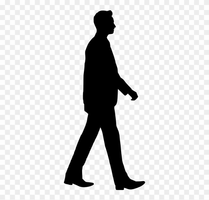 People Silhouette Clipart Tall Man - Silhouette Woman Walking Png #1633862