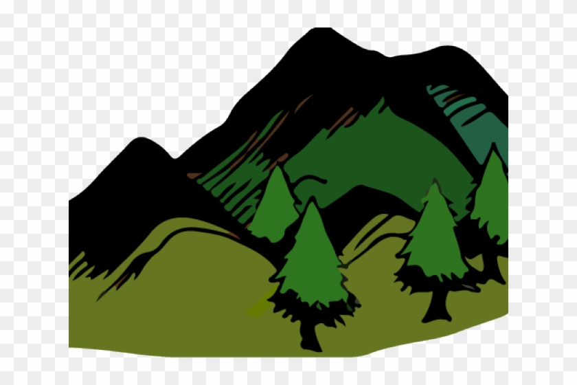 Mountains Clipart - Black And White Mountain Drawing #1633874