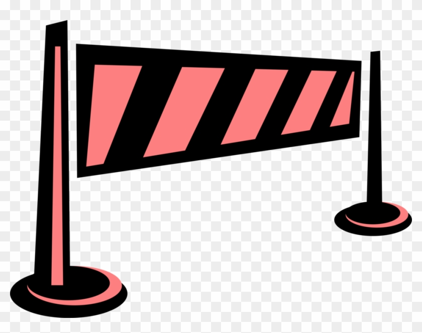 Vector Illustration Of Barrier Or Barricade Roadblock - Barrier Transparent #1633906