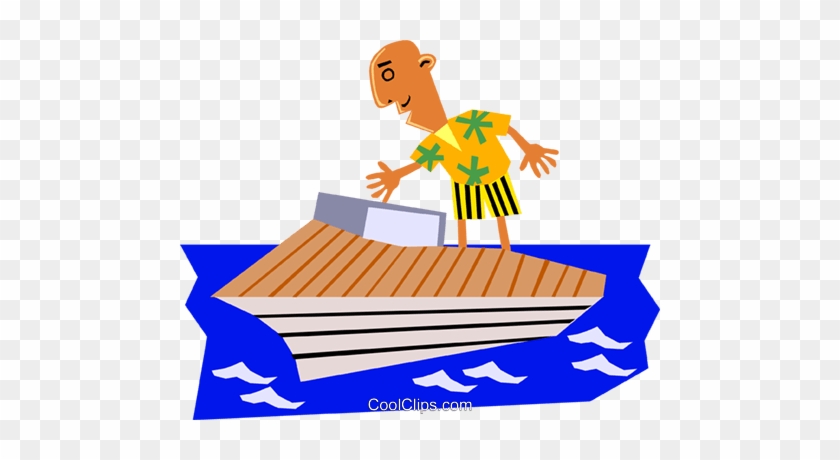 Funky Picasso Man On Vacation Royalty Free Vector Clip - Cartoon #1633992