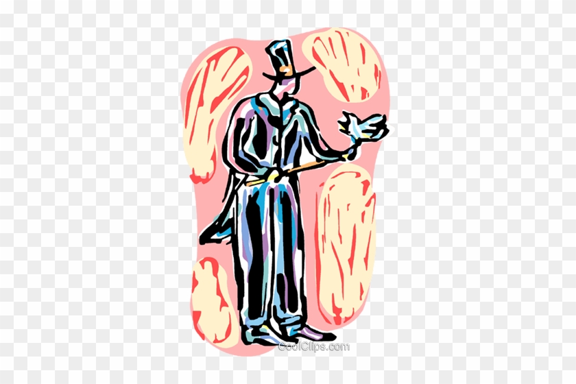 Magician With Dove Royalty Free Vector Clip Art Illustration - Illustration #1633999
