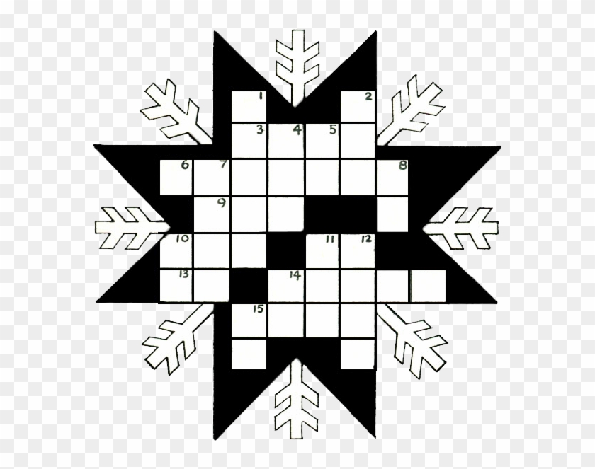 Puzzle Clipart Crossword - Snowflake Crossword Puzzle #1634014