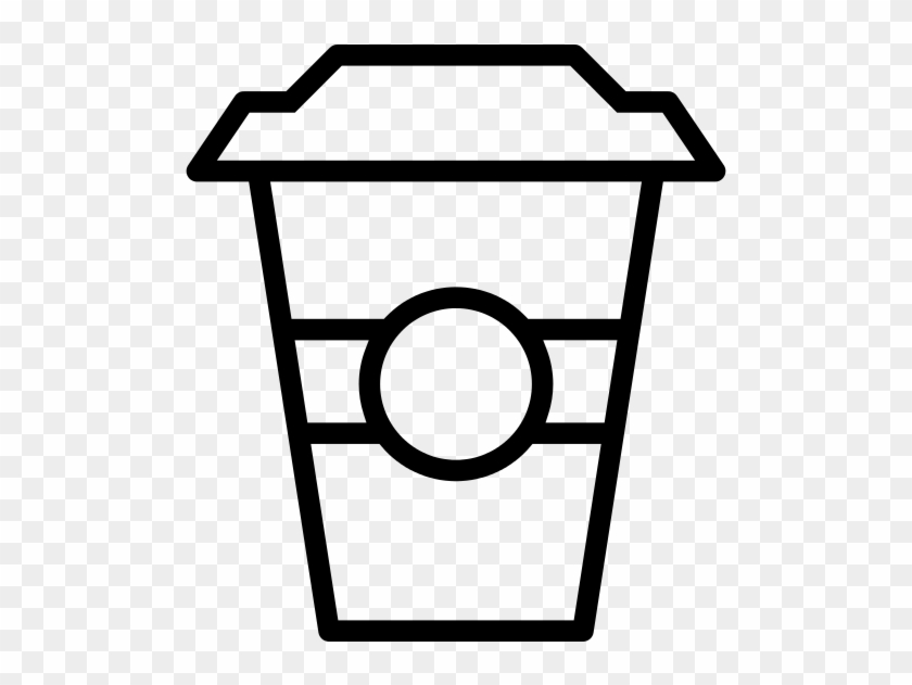 Paper Coffee Cup Outline - Shopping Cart Dollar Vector #1634040