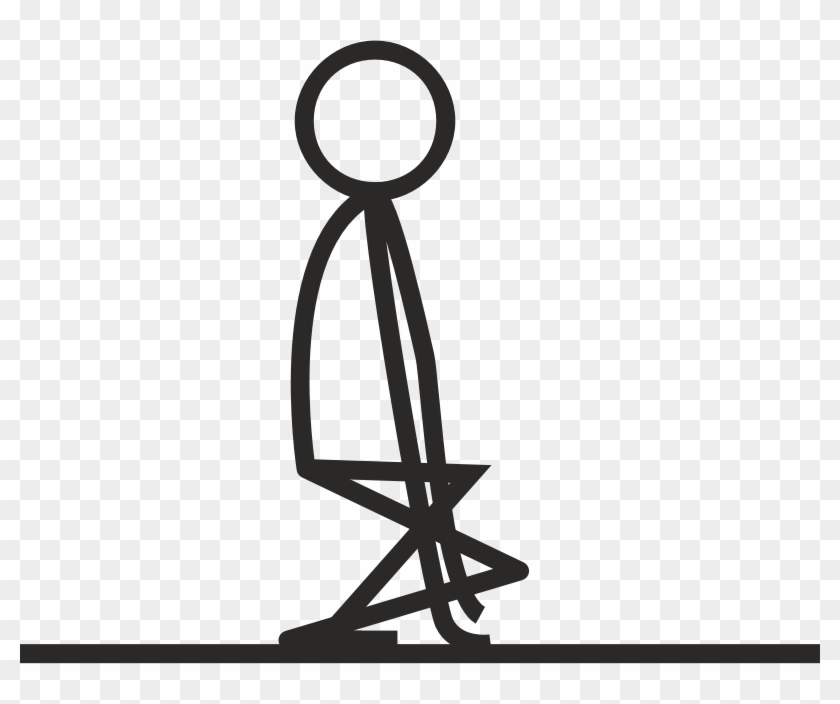 Clipart Stick Figure Squatting - Figuras Png #1634134