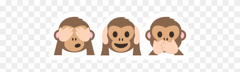 Three Wise Monkeys Sticker - Three Wise Monkeys Png #1634279