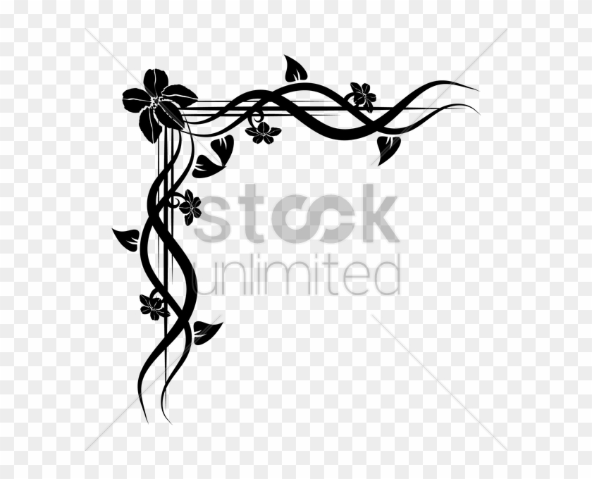 Corner Floral Design Png #1634320