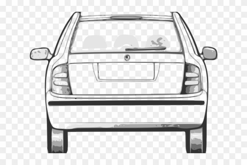 Rear Clipart Car Drawing - Private Hire Car Decal #1634418