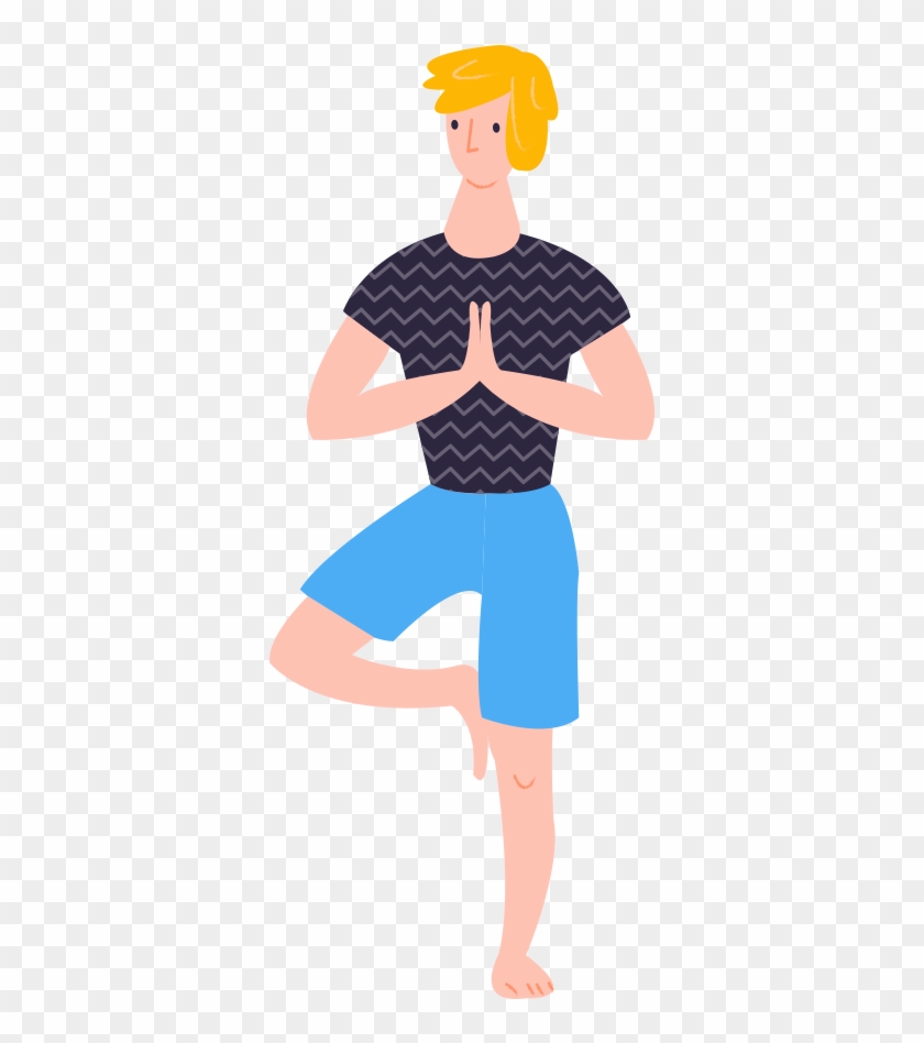 The Tree Pose - Yoga Pose Illustration #1634531