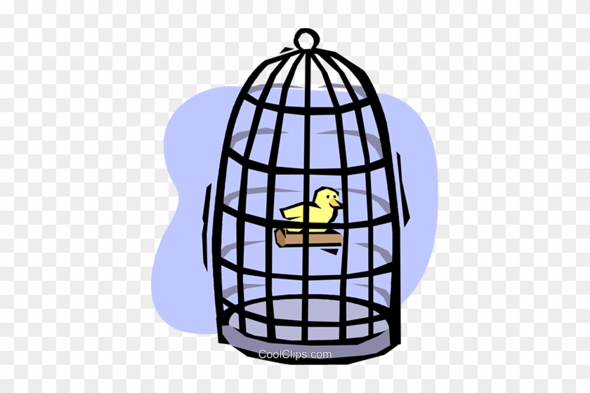 Bird Cage Royalty Free Vector Clip Art Illustration - Vogelkäfig Clipart #1634639