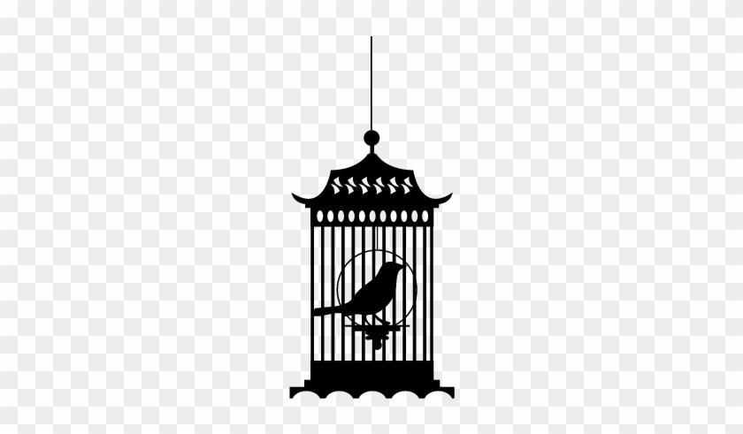Caged Bird Png Clipart - Caged Bird Black And White #1634640