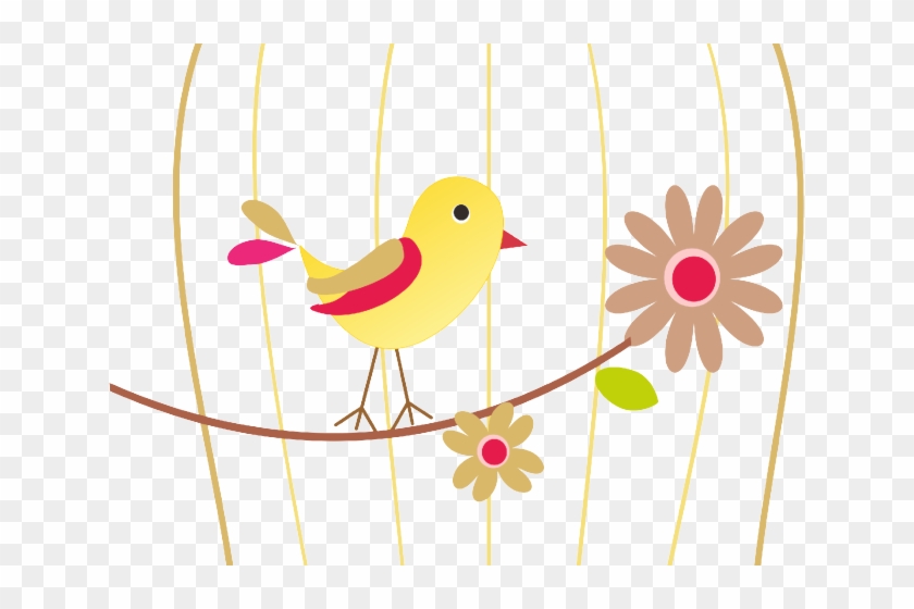 Cage Clipart Yellow Bird - Illustration #1634674