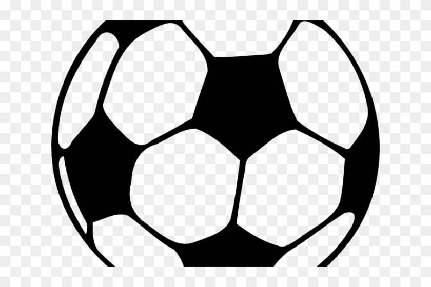 Football Clipart Clipart Black - Soccer Ball Png Vector #1634743