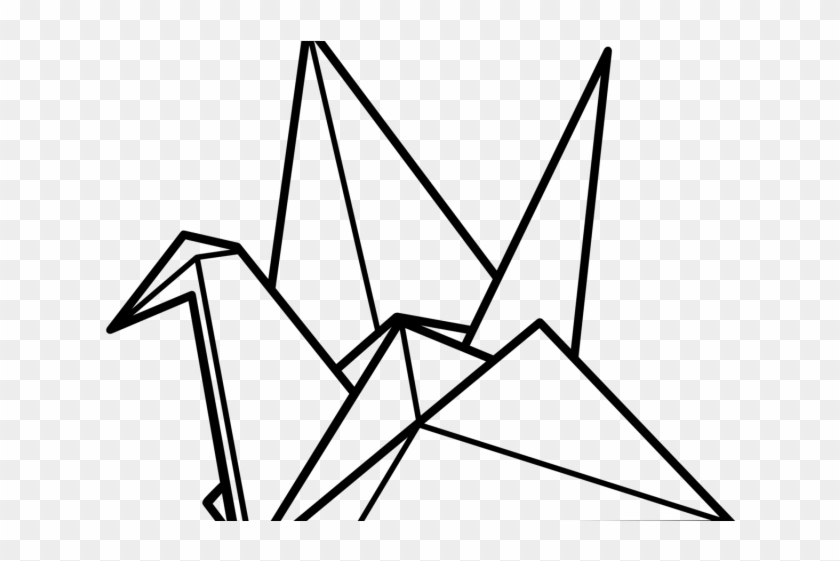 Drawn Origami Oragami - Paper Crane Clip Art #1634777