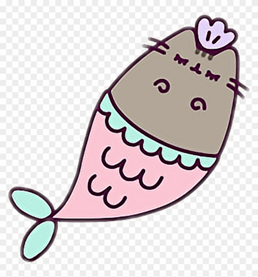 Cat Sticker - Pusheen Mermaid #1634785