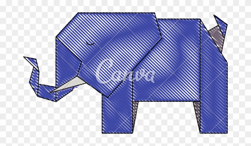 Elephant Origami Paper Icon - Elephant Origami Paper Icon #1634809
