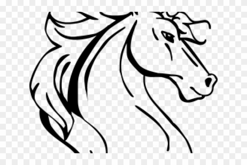 Unicorn Clipart Sketch - Drawing Of A Unicorn Head #1634910