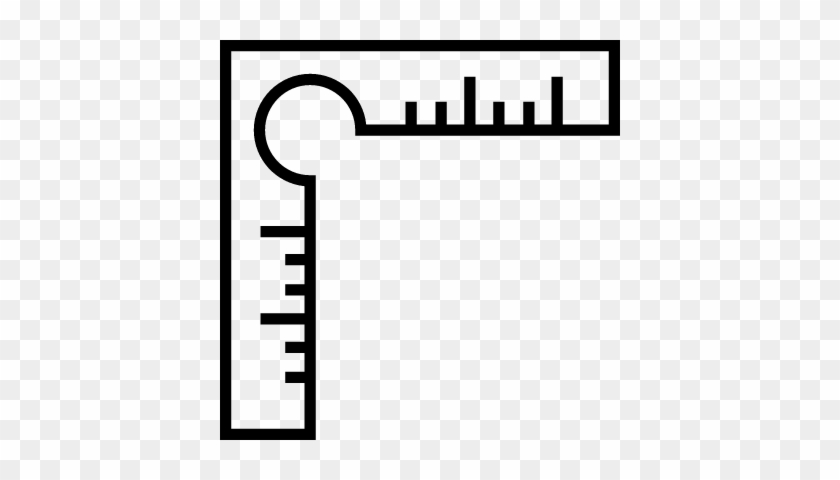 Square Ruler Tool Vector - Square Ruler Icon #1634921