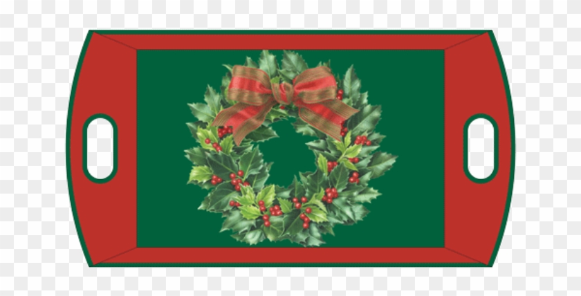 Holly Wreath Paper Tray - Emblem #1634991