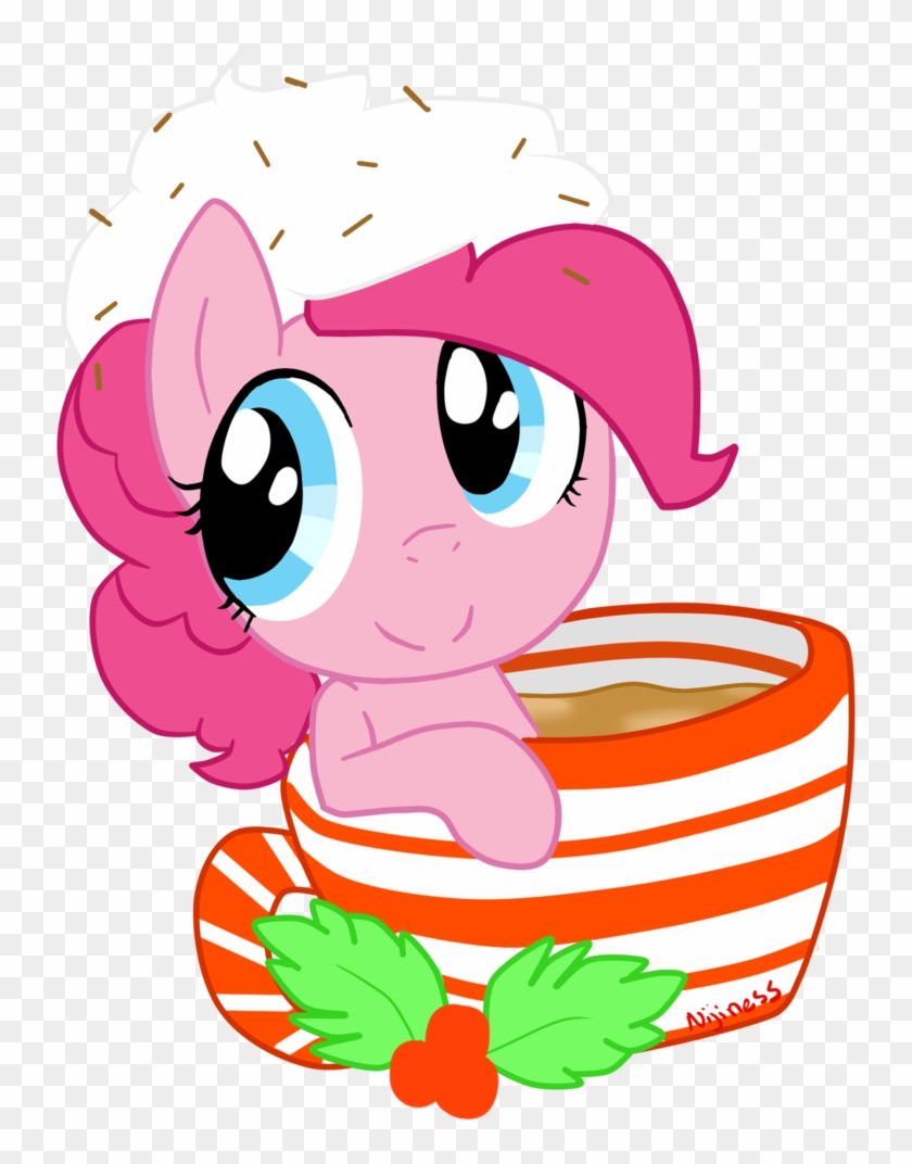 Nijiness, Cup, Pinkie Pie, Safe, Solo, Whipped Cream - Cartoon #1635048