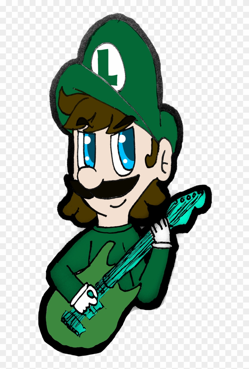 Electric Guitar Luigi By Crazystarlightrene01 - Cartoon #1635108