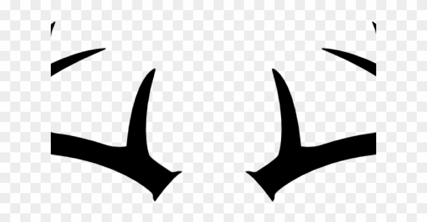 Transparent Deer Antler Clip Art - Antlers Silhouette Png #1635142