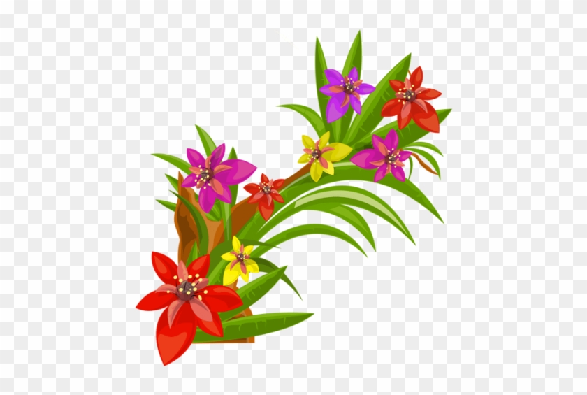 Free Png Download Exotic Flowers Decoration Clipart - Flowers Decoration Images Png #1635174