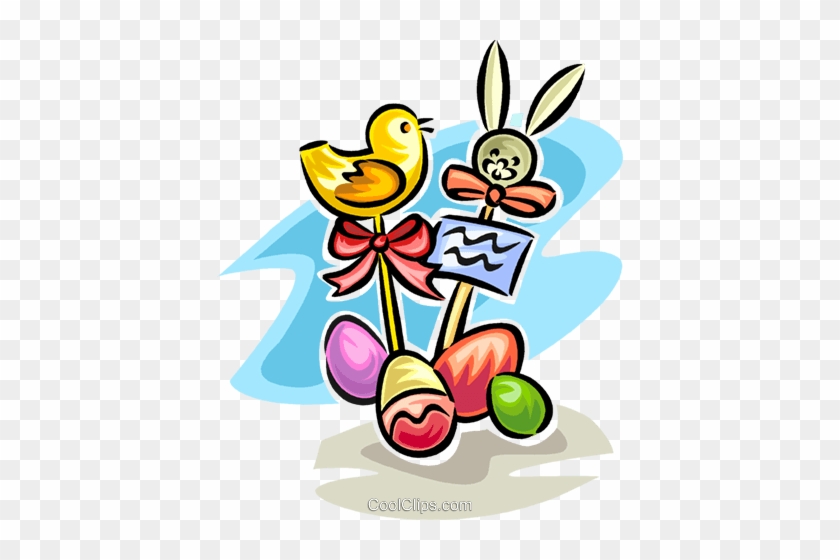 Easter Eggs, Bunnies And Chicks Royalty Free Vector - Easter Eggs, Bunnies And Chicks Royalty Free Vector #1635208