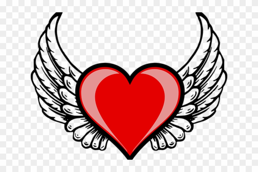 Cupid Clipart Wing - Love Heart With Wings #1635585