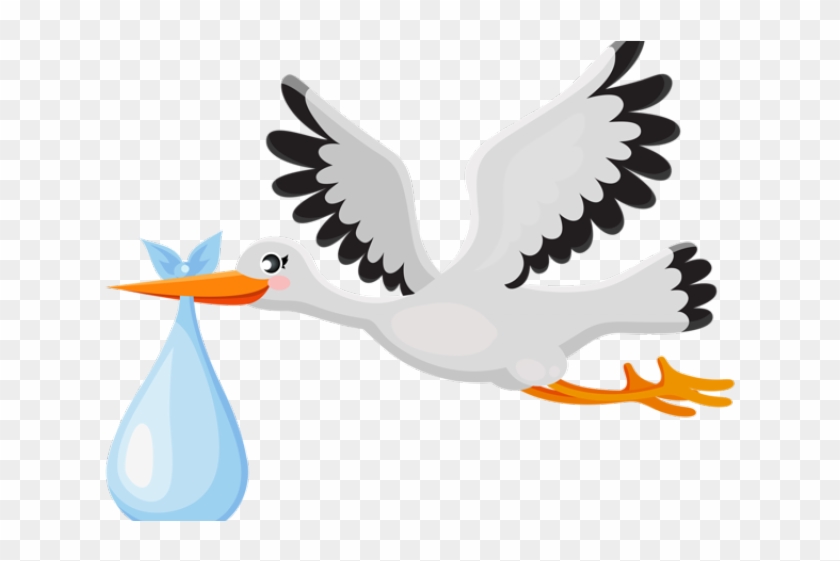 Stork Clipart Clip Art - Stork With Baby Png #1635591