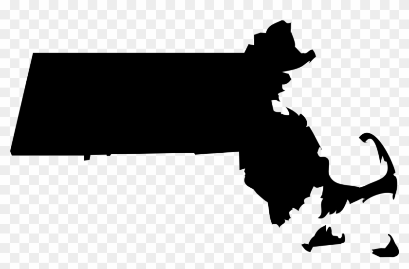 Massachusetts State Outline In Black - Massachusetts Black And White #1635652