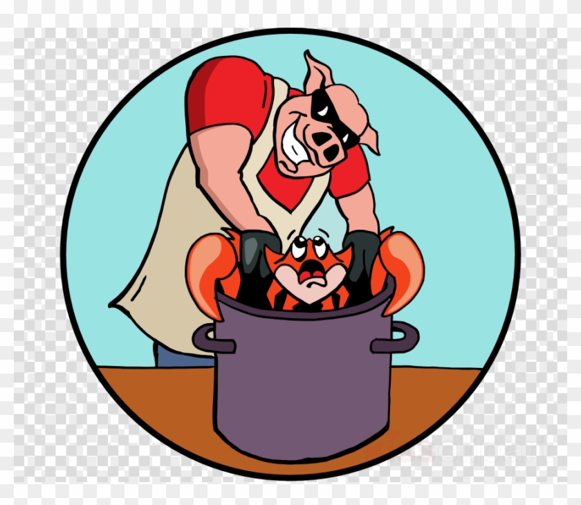 Crab Vs Pig Clipart Crab Cake Barbecue - Pig Crab #1635672