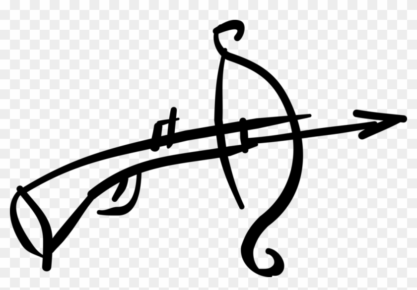 Vector Illustration Of Middle Ages Medieval Crossbow - Vector Illustration Of Middle Ages Medieval Crossbow #1635749