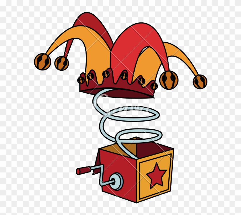 Jack In The Box Toy Icon Image - Surprise Box With Funny Joke Icon Over White Background #1635788
