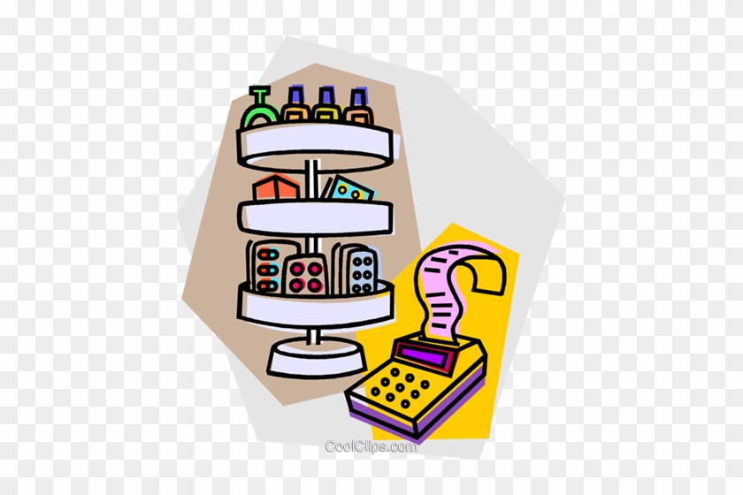 Drug Store Royalty Free Vector Clip Art Illustration - Drug Store #1635800