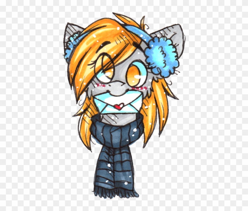 D-dyee, Blushing, Clothes, Derpy Hooves, Earmuffs, - Cartoon #1635812