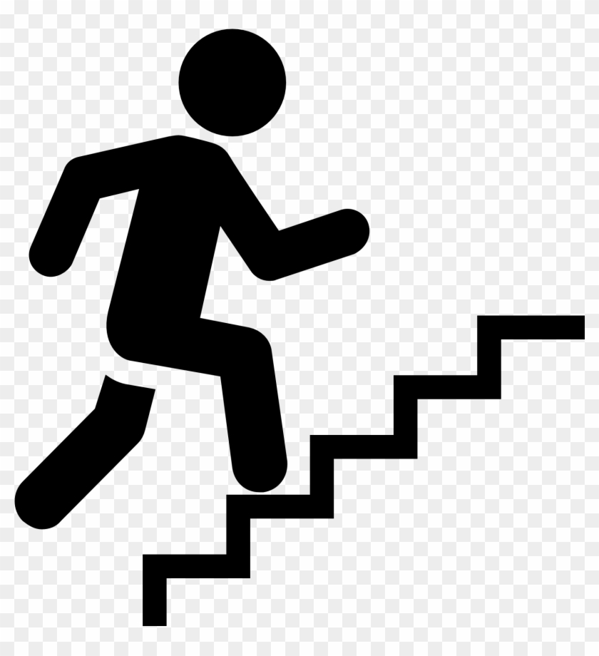 Best Stairs Clipart Free Download On - Running Up Stairs Icon #1635868