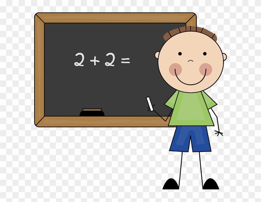 Boy Doing Math Clip Art - Cartoon Student Doing Math #1636249
