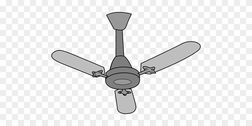 Ceiling-fan, Electrical, Isolated, Air - Ceiling Fan Clipart Png #1636601